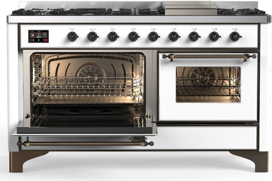 Ilve UM60FNR3WHB White With Burnished Trim, Natural Gas