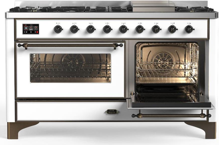 Ilve UM60FNR3WHB White With Burnished Trim, Natural Gas