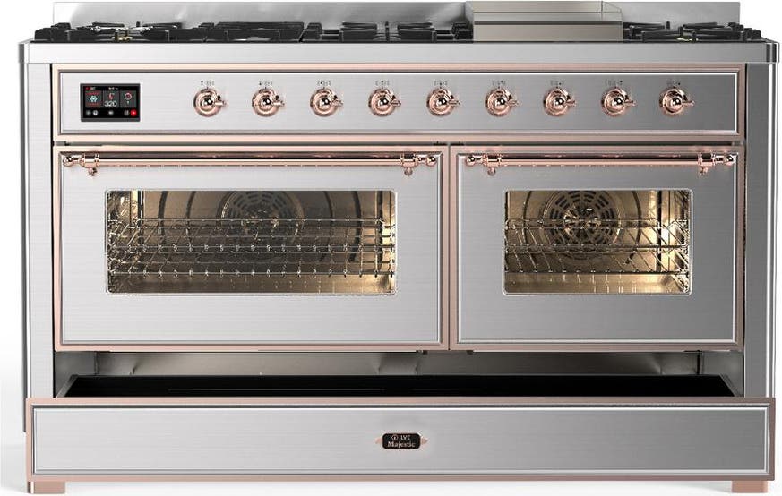 Ilve UM60FNR3SSPLP Stainless Steel With Copper Trim, Liquid Propane