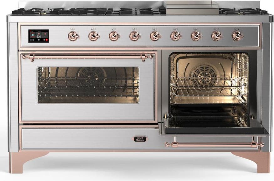 Ilve UM60FNR3SSP Stainless Steel With Copper Trim, Natural Gas