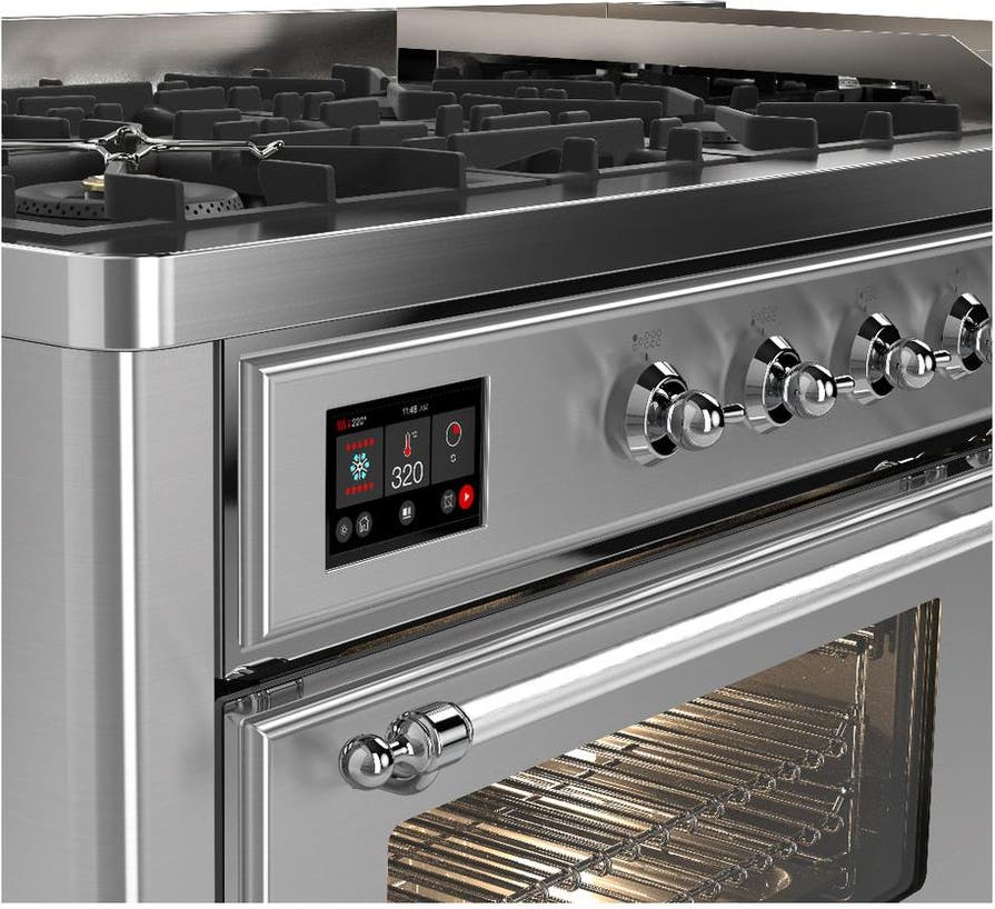 Ilve UM60FNR3SSC Stainless Steel With Chrome Trim, Natural Gas