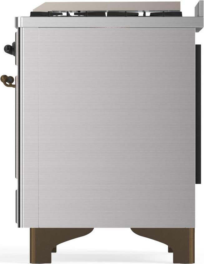 Ilve UM60FNR3SSB Stainless Steel With Burnished Trim, Natural Gas