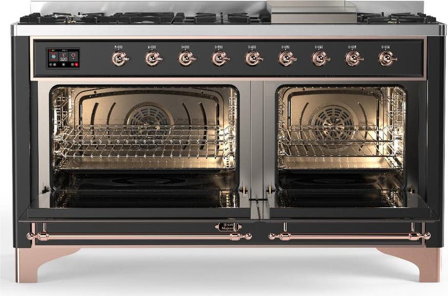 Ilve UM60FNR3MGPLP Matte Graphite With Copper Trim, Liquid Propane