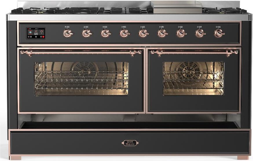 Ilve UM60FNR3MGPLP Matte Graphite With Copper Trim, Liquid Propane