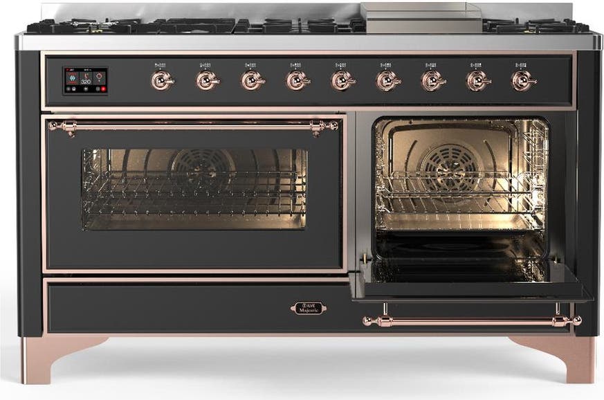 Ilve UM60FNR3MGP Matte Graphite With Copper Trim, Natural Gas