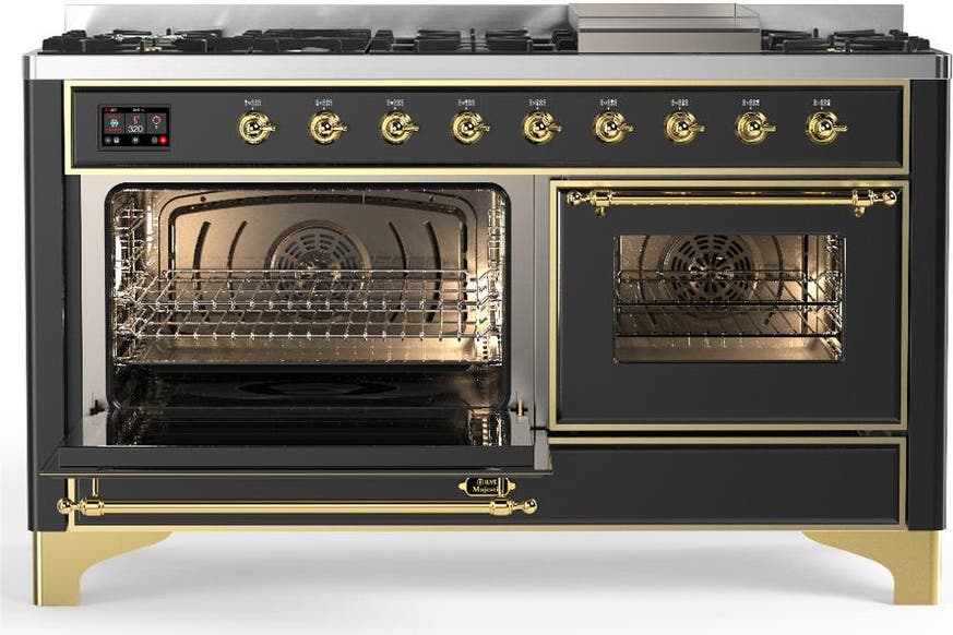 Ilve UM60FNR3MGG Matte Graphite With Brass Trim, Natural Gas