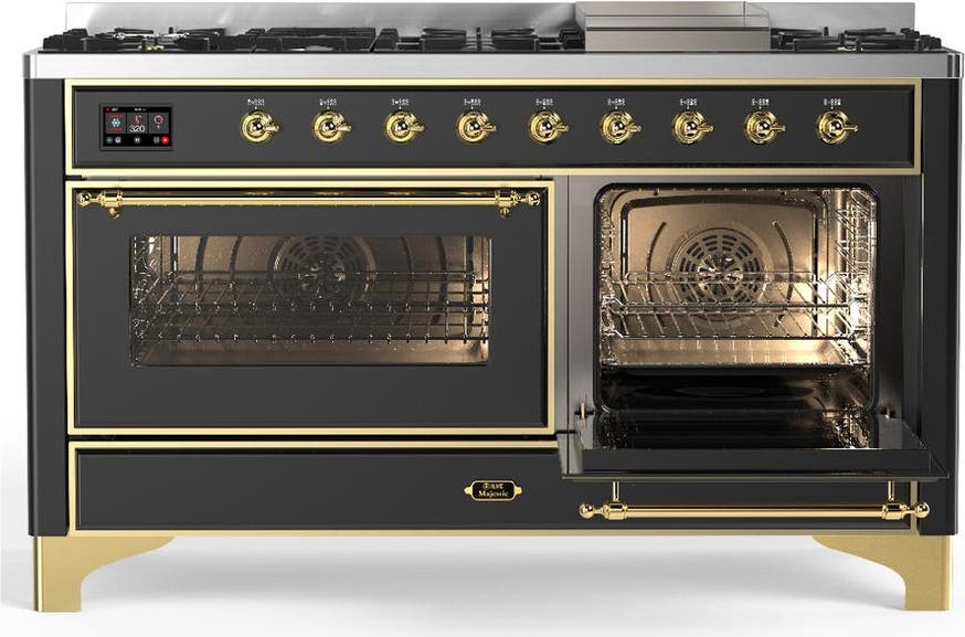 Ilve UM60FNR3MGG Matte Graphite With Brass Trim, Natural Gas
