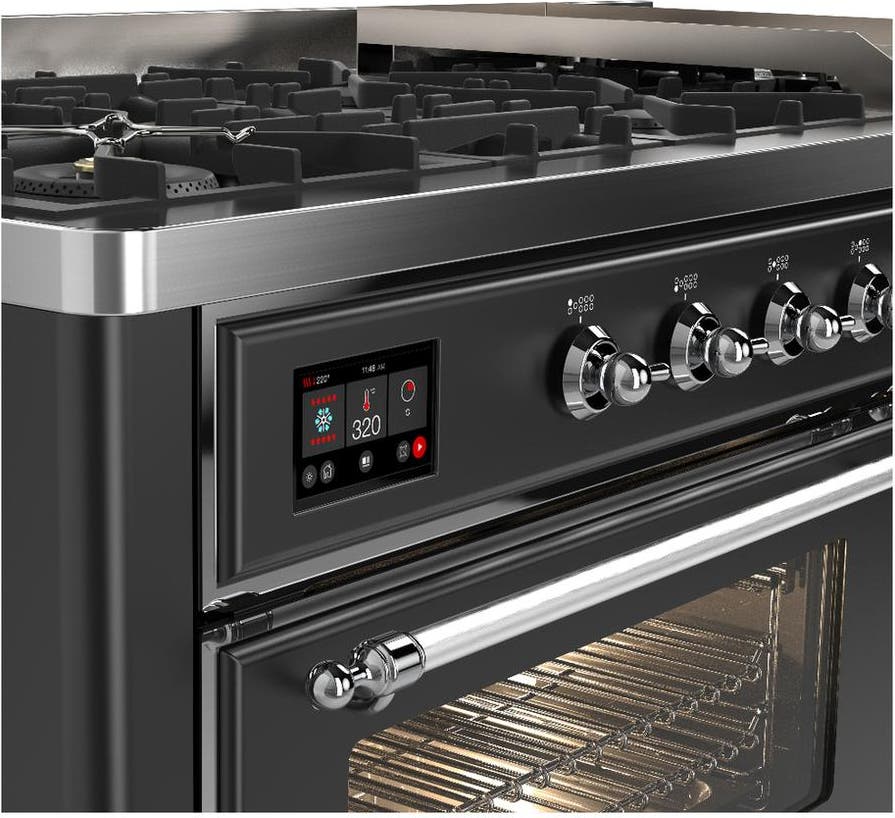 Ilve UM60FNR3MGCLP Matte Graphite With Chrome Trim, Liquid Propane