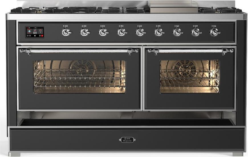 Ilve UM60FNR3MGC Matte Graphite With Chrome Trim, Natural Gas