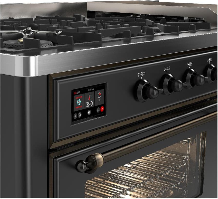 Ilve UM60FNR3MGBLP Matte Graphite With Burnished Trim, Liquid Propane