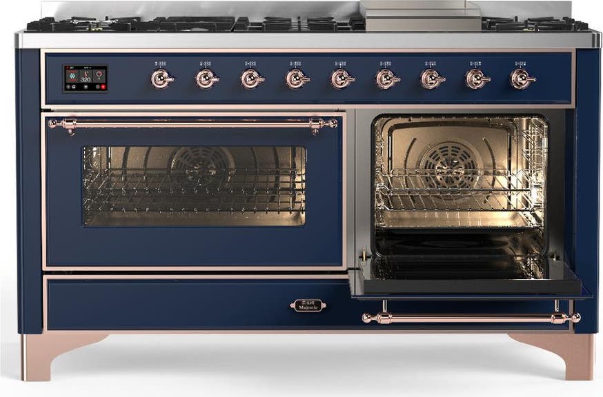 Ilve UM60FNR3MBPLP Midnight Blue With Copper Trim, Liquid Propane