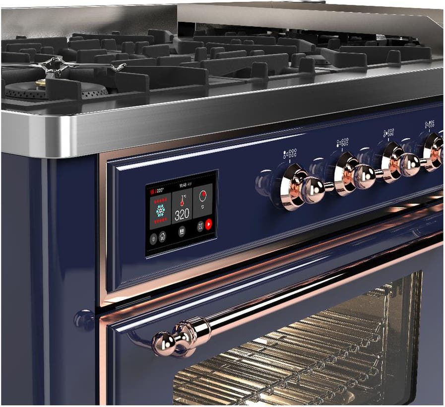 Ilve UM60FNR3MBPLP Midnight Blue With Copper Trim, Liquid Propane