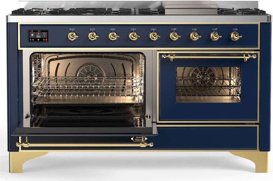 Ilve UM60FNR3MBGLP Midnight Blue With Brass Trim, Liquid Propane