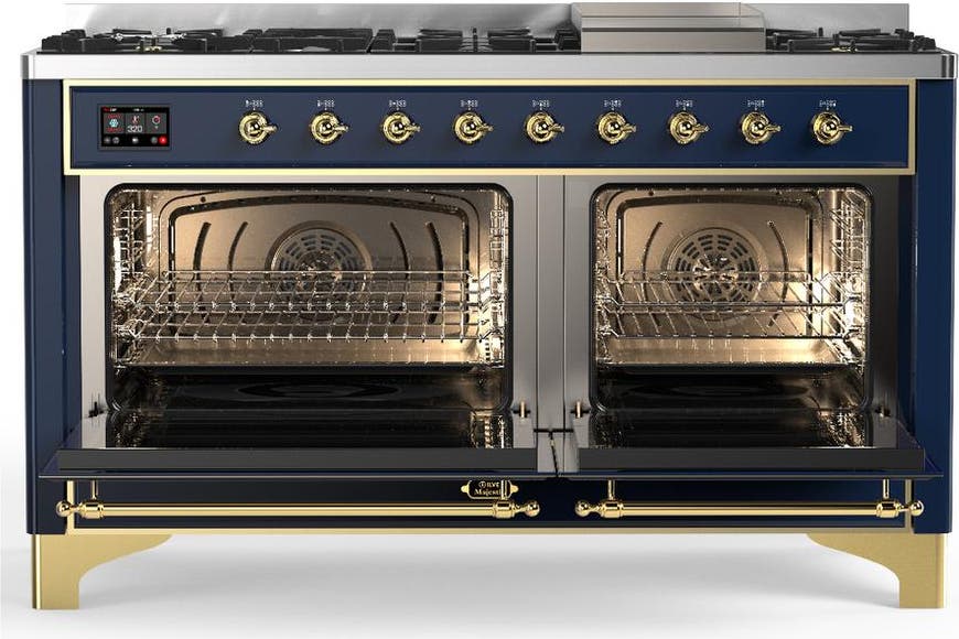 Ilve UM60FNR3MBG Midnight Blue With Brass Trim, Natural Gas