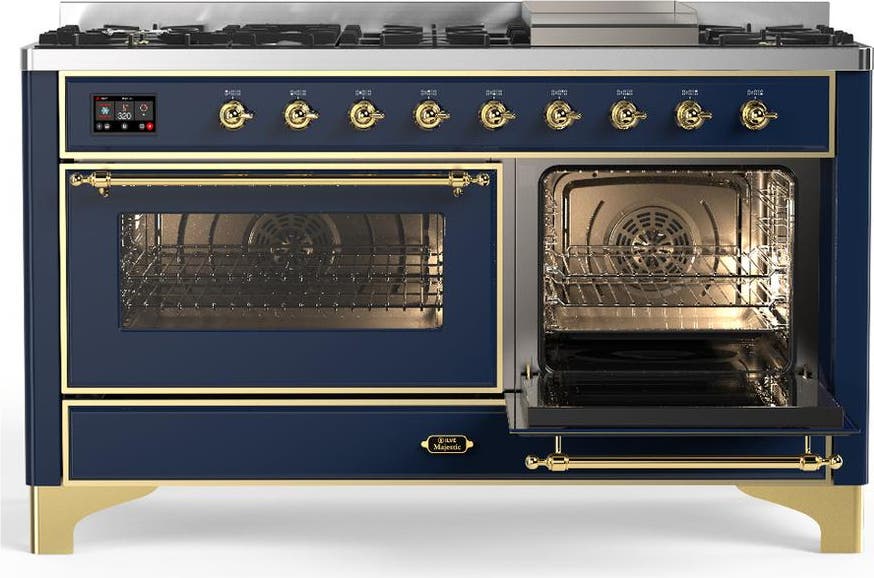 Ilve UM60FNR3MBG Midnight Blue With Brass Trim, Natural Gas