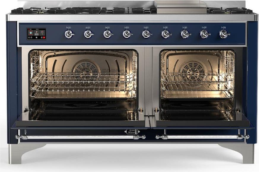 Ilve UM60FNR3MBCLP Midnight Blue With Chrome Trim, Liquid Propane