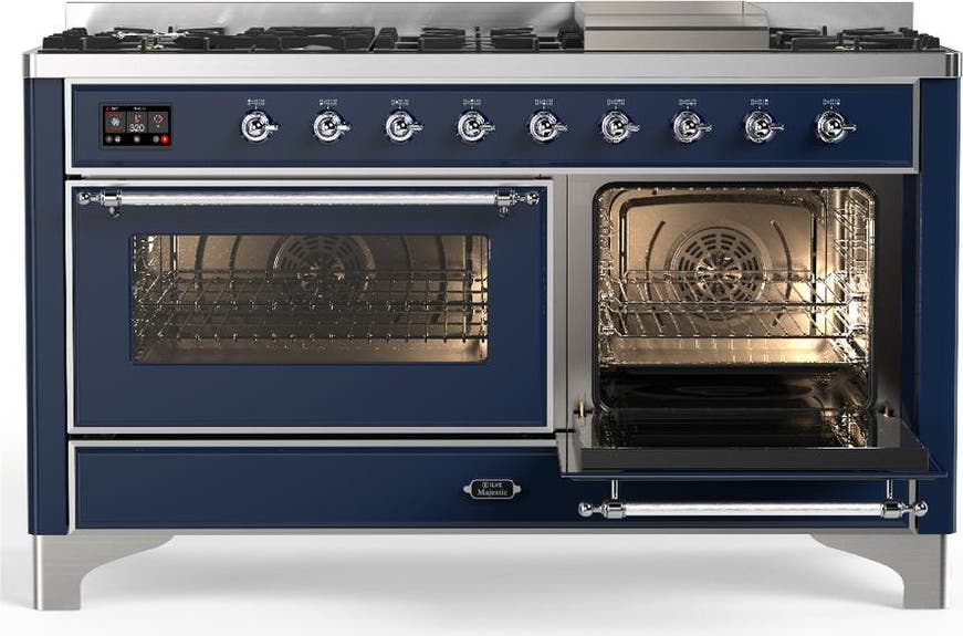 Ilve UM60FNR3MBCLP Midnight Blue With Chrome Trim, Liquid Propane