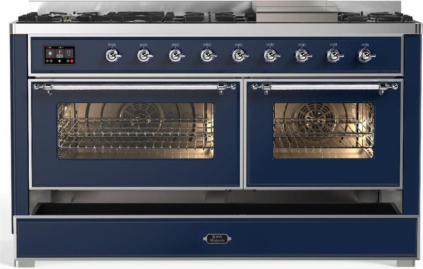 Ilve UM60FNR3MBCLP Midnight Blue With Chrome Trim, Liquid Propane