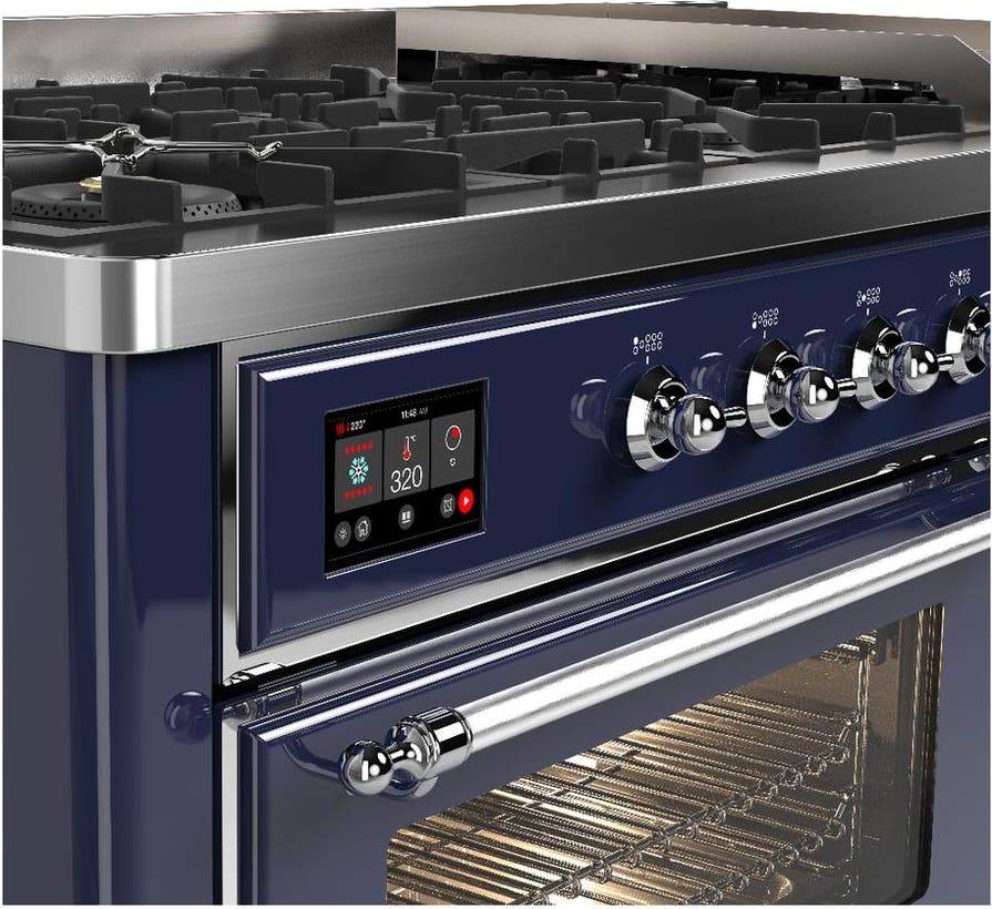 Ilve UM60FNR3MBCLP Midnight Blue With Chrome Trim, Liquid Propane