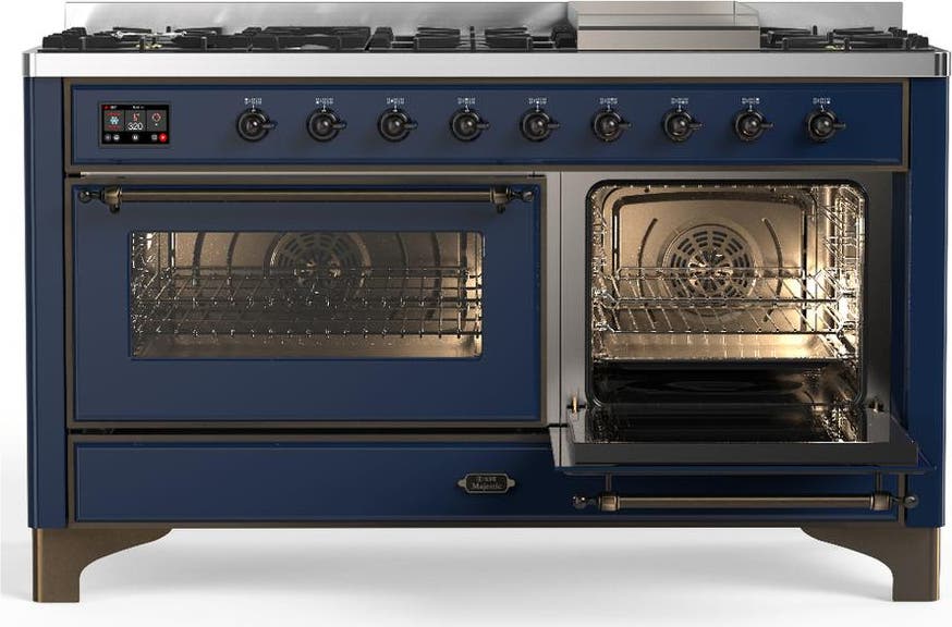 Ilve UM60FNR3MBBLP Midnight Blue With Burnished Trim, Liquid Propane