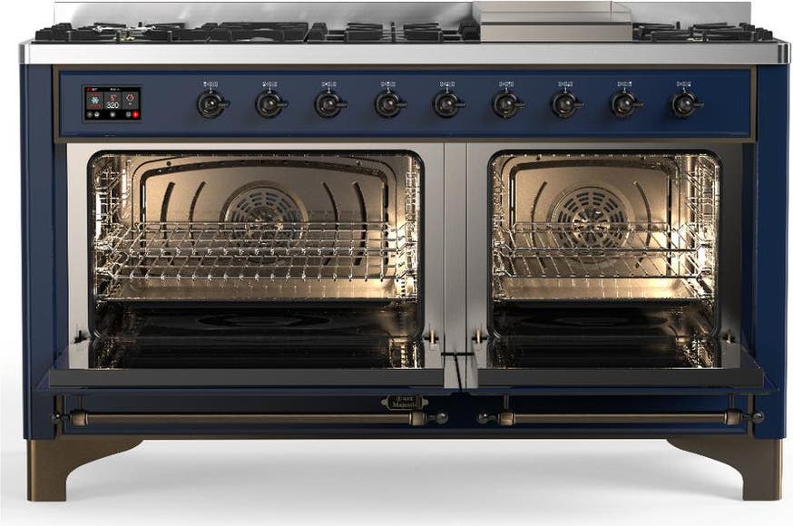 Ilve UM60FNR3MBB Midnight Blue With Burnished Trim, Natural Gas