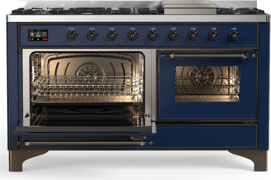 Ilve UM60FNR3MBB Midnight Blue With Burnished Trim, Natural Gas