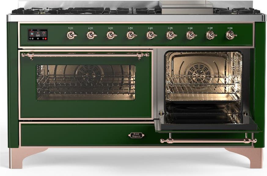 Ilve UM60FNR3EGP Emerald Green With Copper Trim, Natural Gas