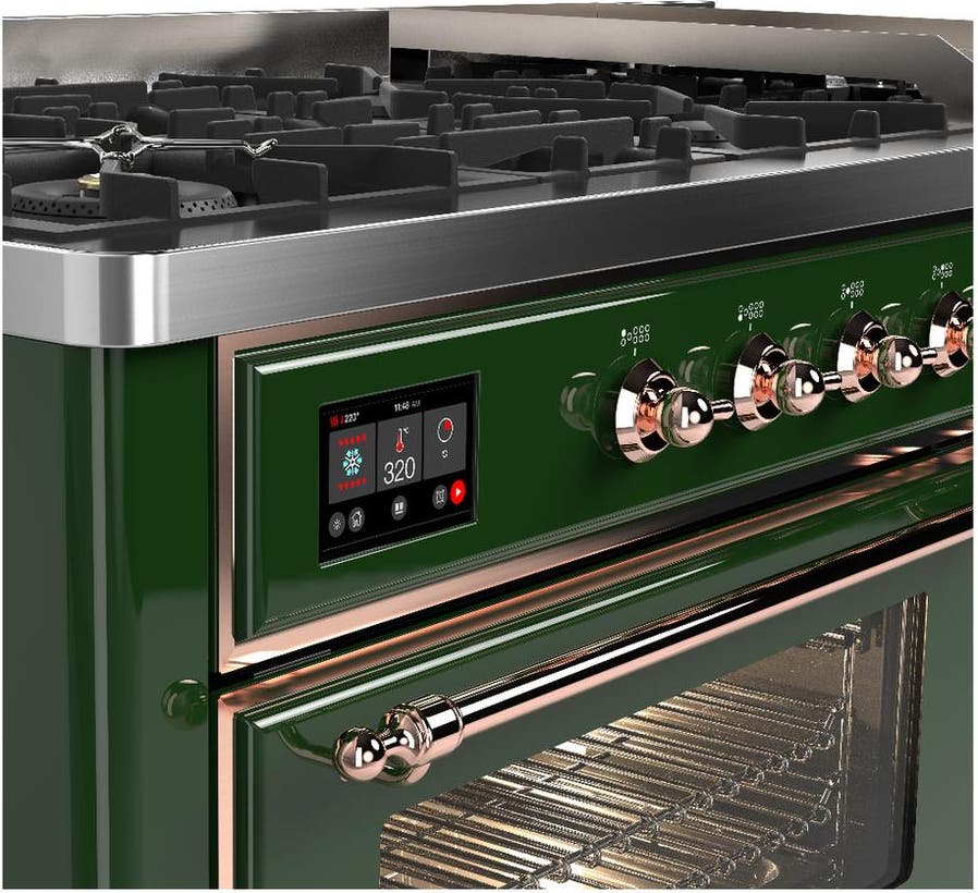 Ilve UM60FNR3EGP Emerald Green With Copper Trim, Natural Gas