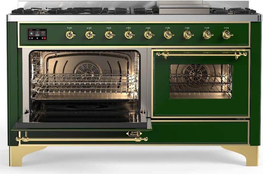 Ilve UM60FNR3EGG Emerald Green With Brass Trim, Natural Gas