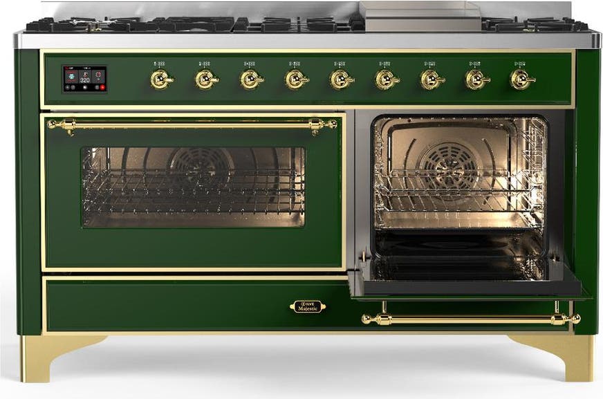 Ilve UM60FNR3EGG Emerald Green With Brass Trim, Natural Gas