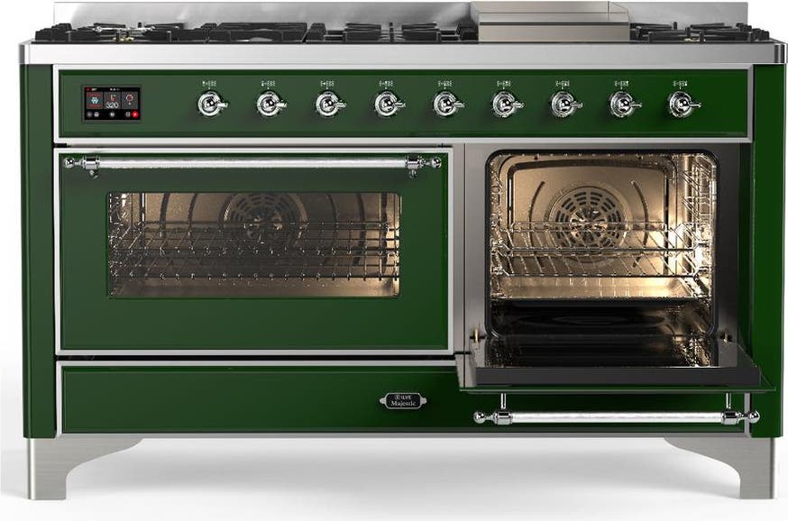 Ilve UM60FNR3EGCLP Emerald Green With Chrome Trim, Liquid Propane