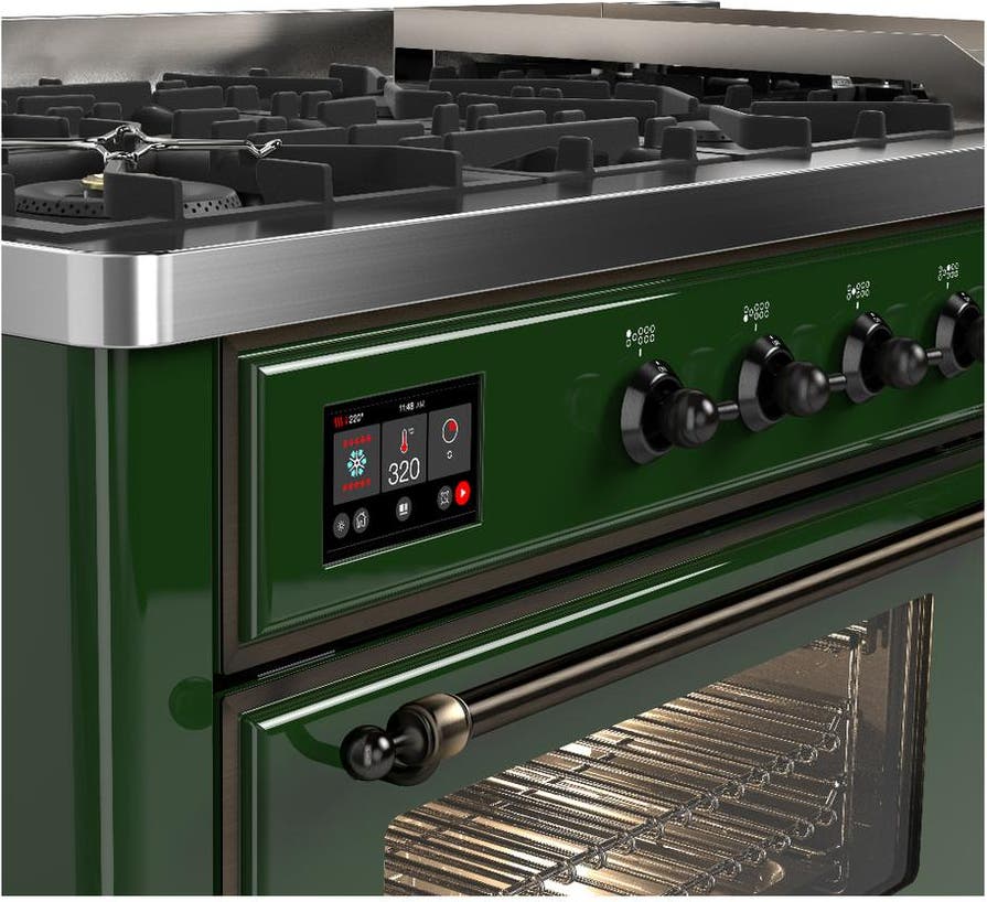 Ilve UM60FNR3EGB Emerald Green With Burnished Trim, Natural Gas