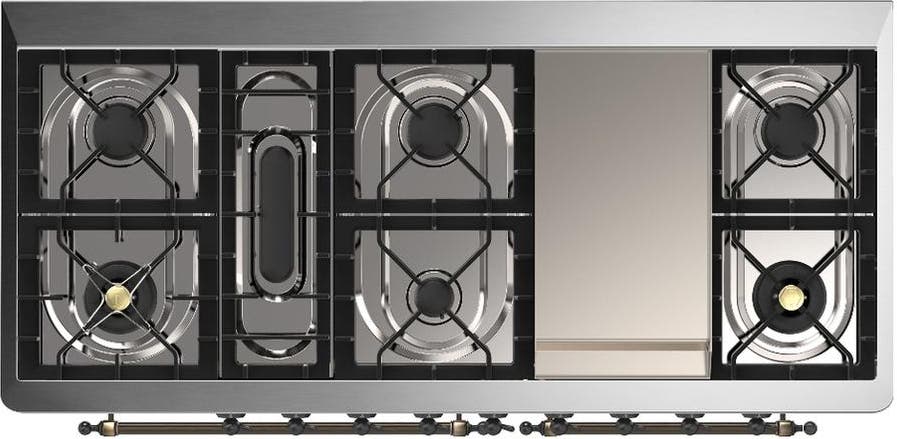 Ilve UM60FNR3BUBLP Burgundy With Burnished Trim, Liquid Propane