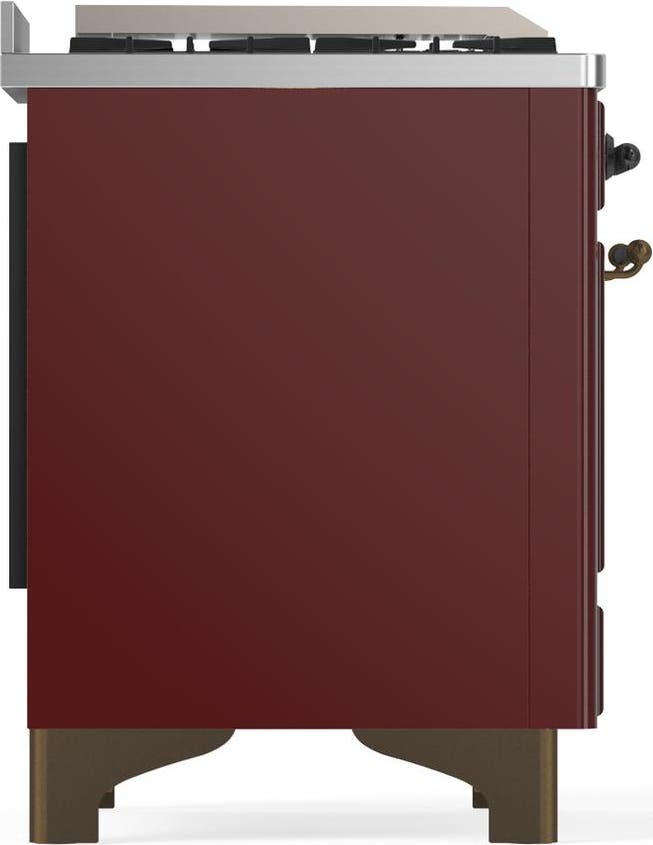 Ilve UM60FNR3BUBLP Burgundy With Burnished Trim, Liquid Propane