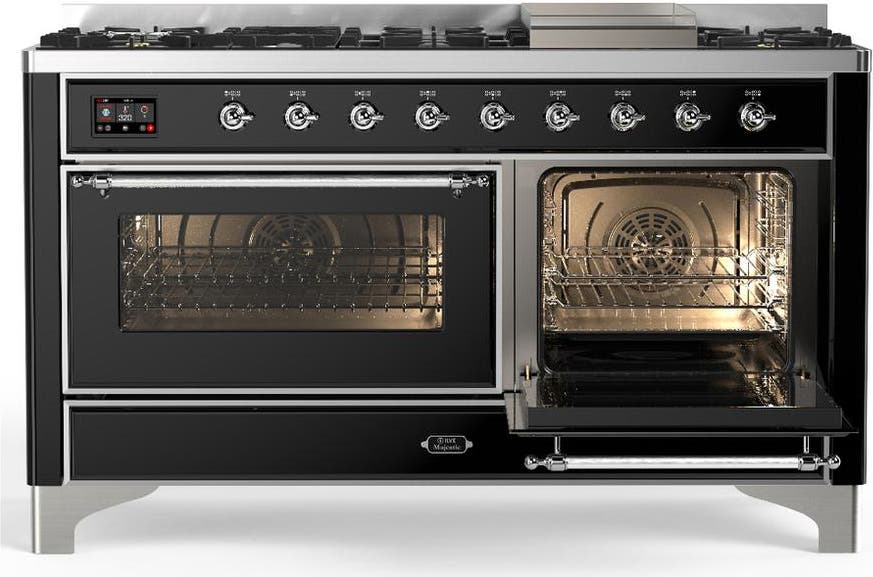 Ilve UM60FNR3BKCLP Glossy Black With Chrome Trim, Liquid Propane