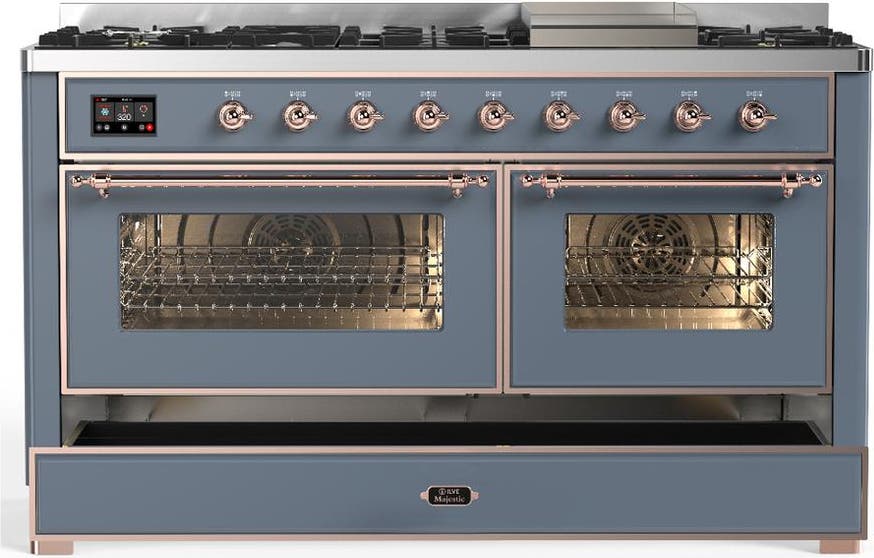 Ilve UM60FNR3BGPLP Blue Grey With Copper Trim, Liquid Propane