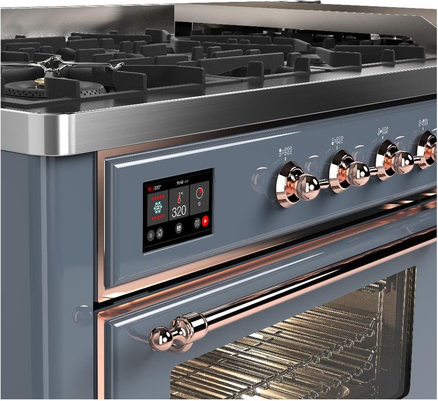 Ilve UM60FNR3BGP Blue Grey With Copper Trim, Natural Gas