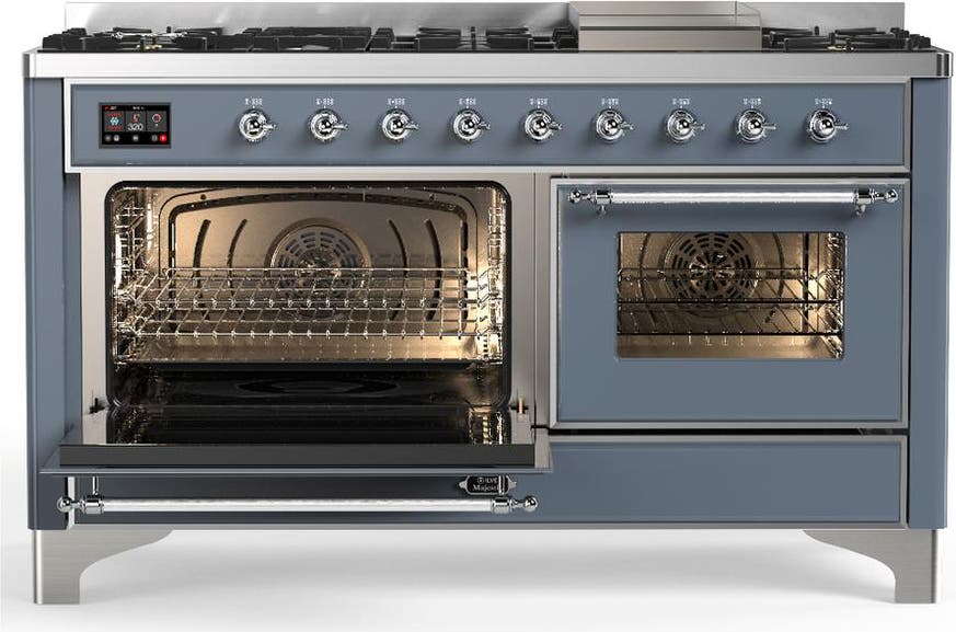 Ilve UM60FNR3BGC Blue Grey With Chrome Trim, Natural Gas