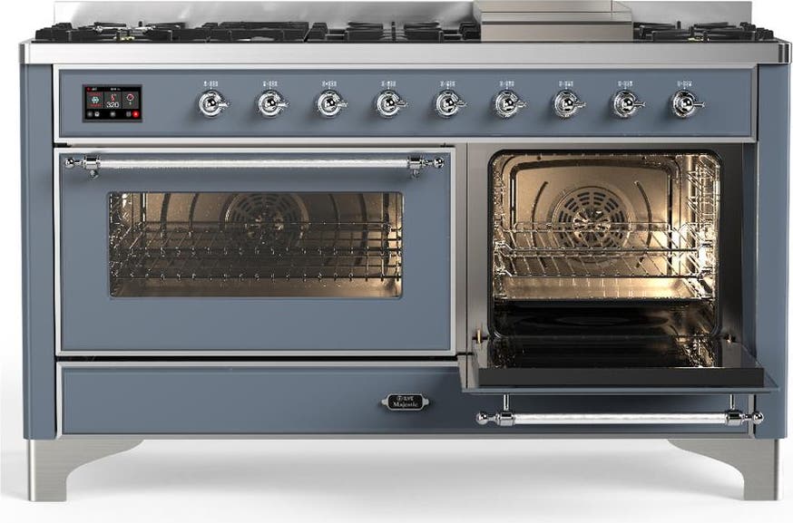 Ilve UM60FNR3BGC Blue Grey With Chrome Trim, Natural Gas