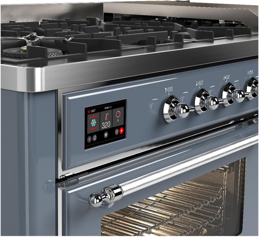 Ilve UM60FNR3BGC Blue Grey With Chrome Trim, Natural Gas