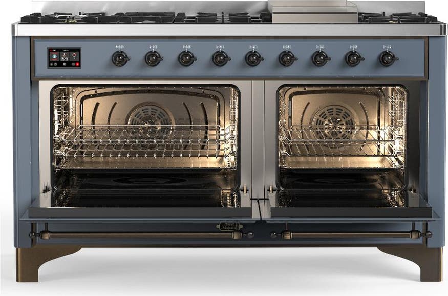 Ilve UM60FNR3BGBLP Blue Grey With Burnished Trim, Liquid Propane
