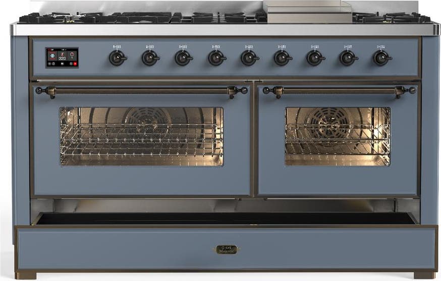 Ilve UM60FNR3BGBLP Blue Grey With Burnished Trim, Liquid Propane