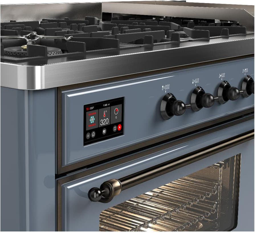 Ilve UM60FNR3BGBLP Blue Grey With Burnished Trim, Liquid Propane