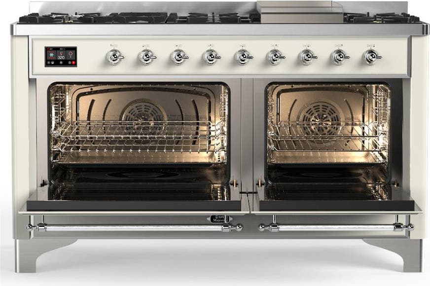 Ilve UM60FNR3AWC Antique White With Chrome Trim, Natural Gas