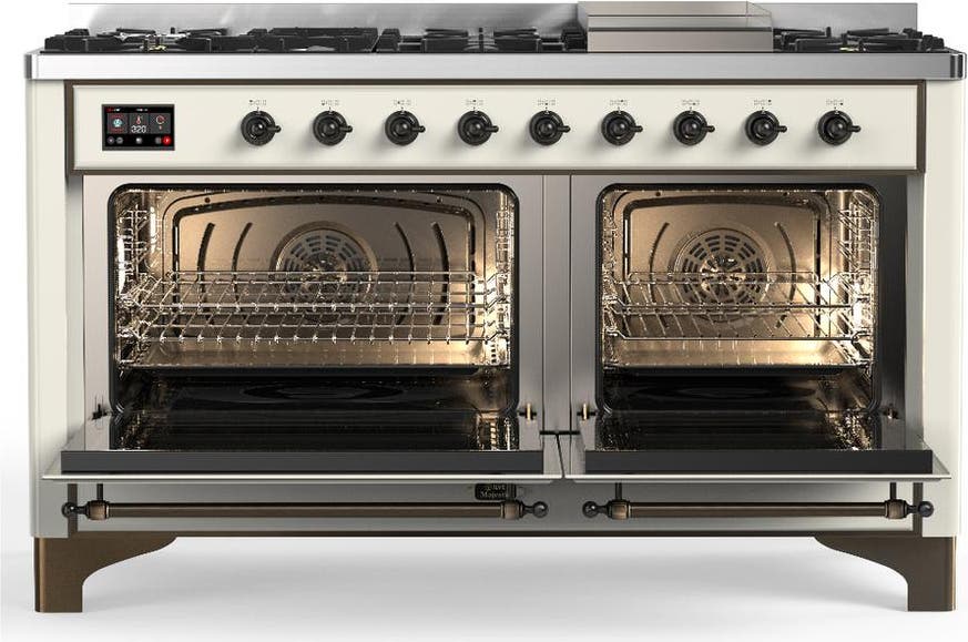 Ilve UM60FNR3AWB Antique White With Burnished Trim, Natural Gas