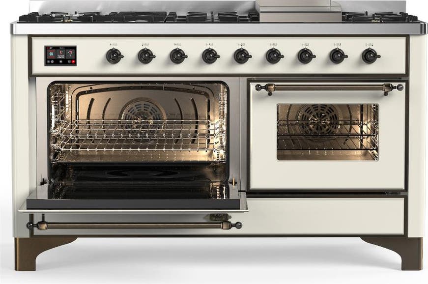 Ilve UM60FNR3AWB Antique White With Burnished Trim, Natural Gas