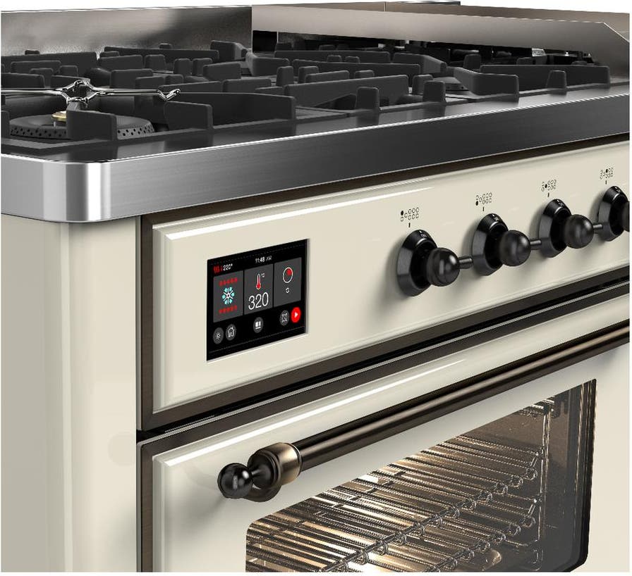 Ilve UM60FNR3AWB Antique White With Burnished Trim, Natural Gas