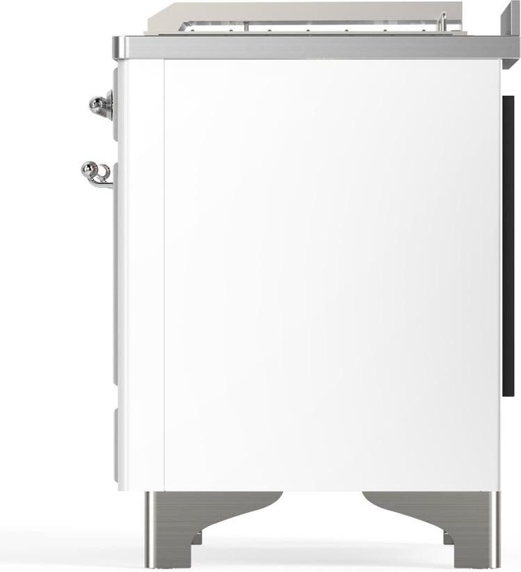 Ilve UM48FSQNR3WHCLP White With Chrome Trim, Liquid Propane