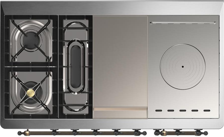 Ilve UM48FSQNR3WHBLP White With Burnished Trim, Liquid Propane