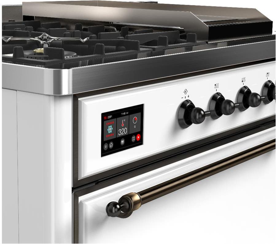 Ilve UM48FSQNR3WHB White With Burnished Trim, Natural Gas